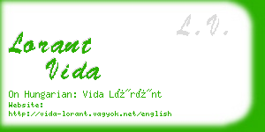 lorant vida business card